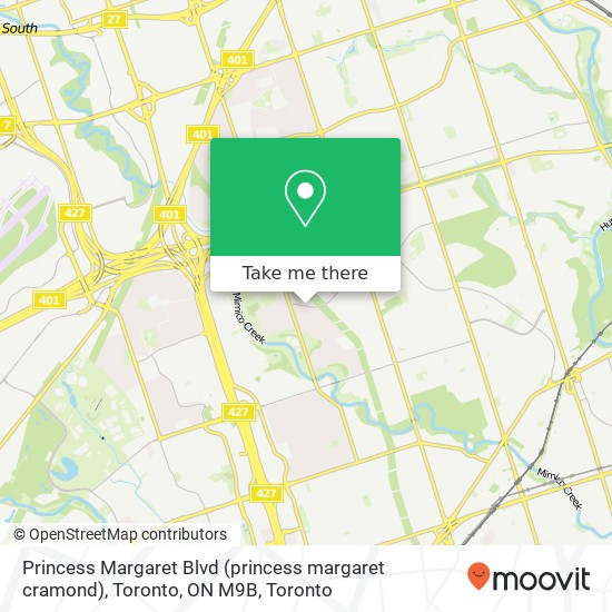 Princess Margaret Blvd (princess margaret cramond), Toronto, ON M9B map