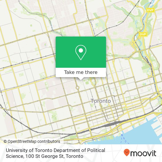 University of Toronto Department of Political Science, 100 St George St map