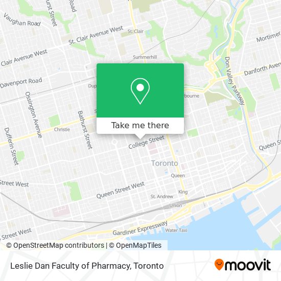 Leslie Dan Faculty of Pharmacy map