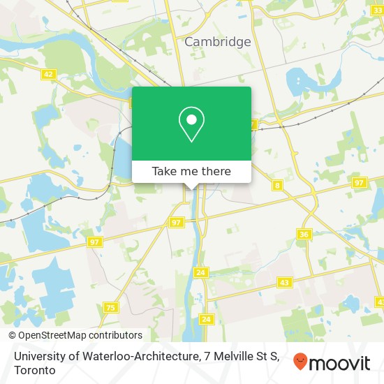 University of Waterloo-Architecture, 7 Melville St S map