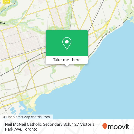 Neil McNeil Catholic Secondary Sch, 127 Victoria Park Ave map