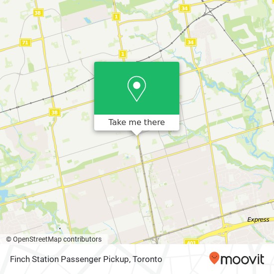 Finch Station Passenger Pickup map