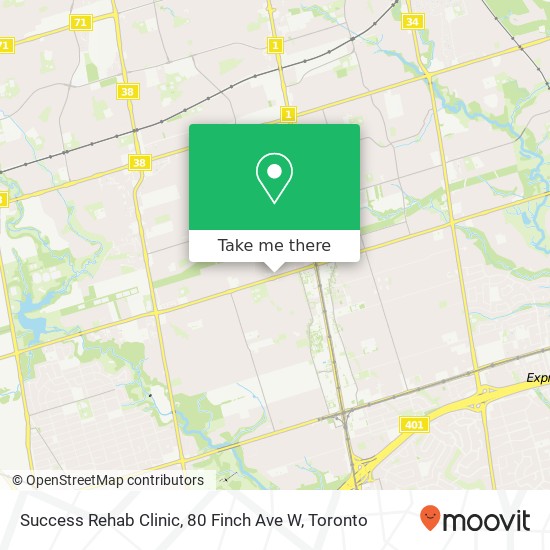 Success Rehab Clinic, 80 Finch Ave W map