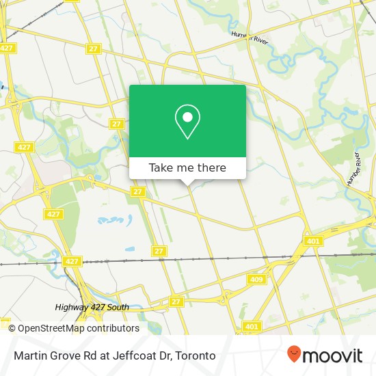 Martin Grove Rd at Jeffcoat Dr map