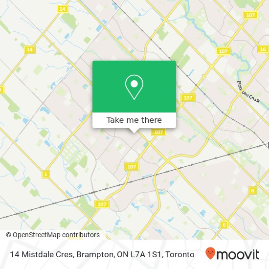 14 Mistdale Cres, Brampton, ON L7A 1S1 map