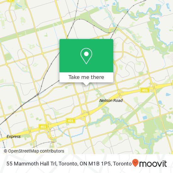 55 Mammoth Hall Trl, Toronto, ON M1B 1P5 map