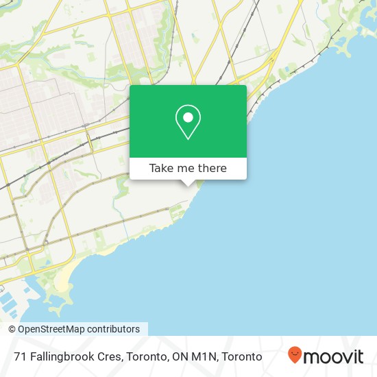 71 Fallingbrook Cres, Toronto, ON M1N map