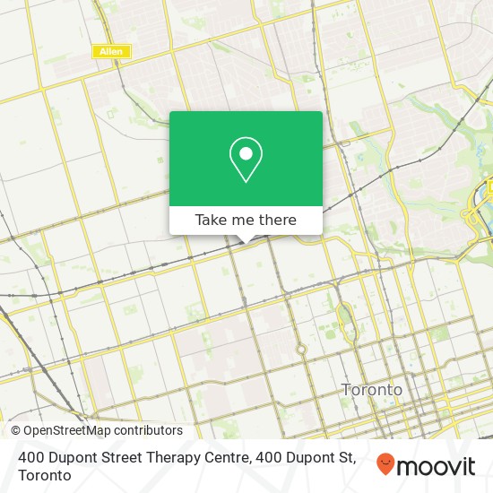 400 Dupont Street Therapy Centre, 400 Dupont St map