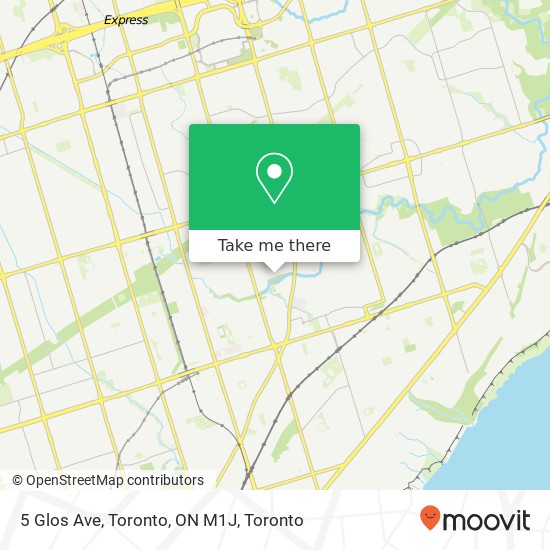 5 Glos Ave, Toronto, ON M1J map