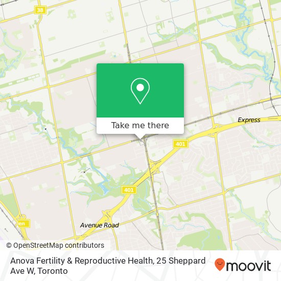Anova Fertility & Reproductive Health, 25 Sheppard Ave W map
