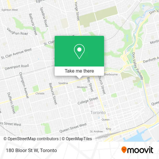 180 Bloor St W map