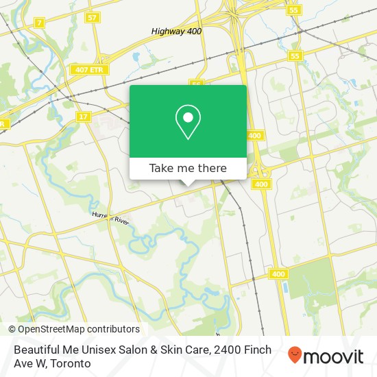 Beautiful Me Unisex Salon & Skin Care, 2400 Finch Ave W map