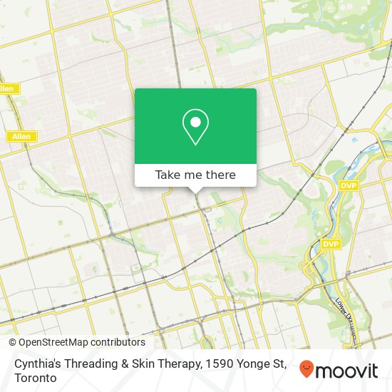 Cynthia's Threading & Skin Therapy, 1590 Yonge St map