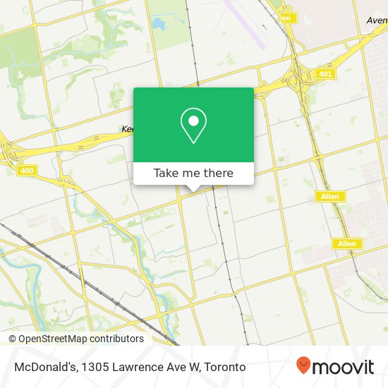 McDonald's, 1305 Lawrence Ave W map