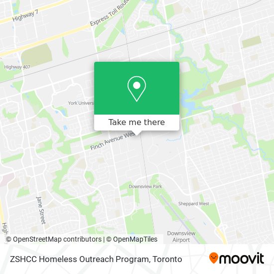 ZSHCC Homeless Outreach Program map