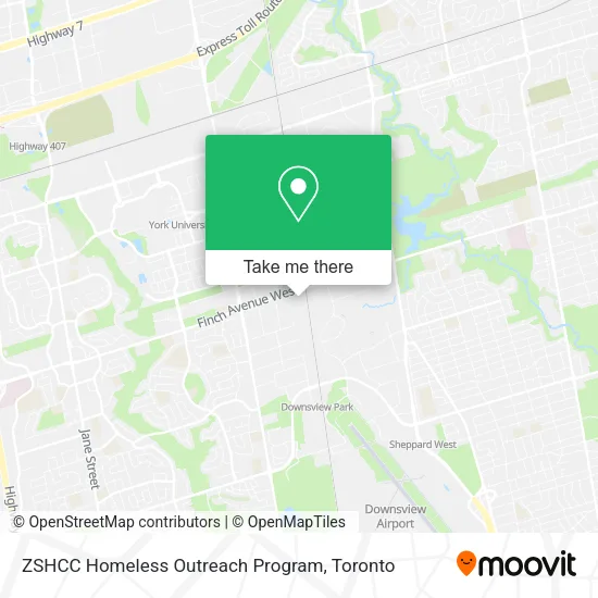 ZSHCC Homeless Outreach Program map