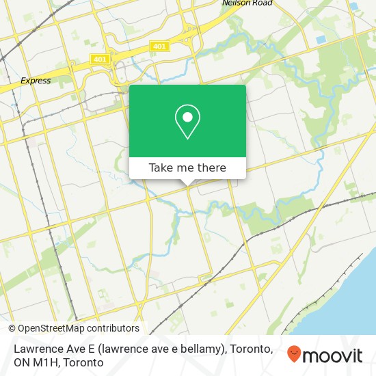 Lawrence Ave E (lawrence ave e bellamy), Toronto, ON M1H map