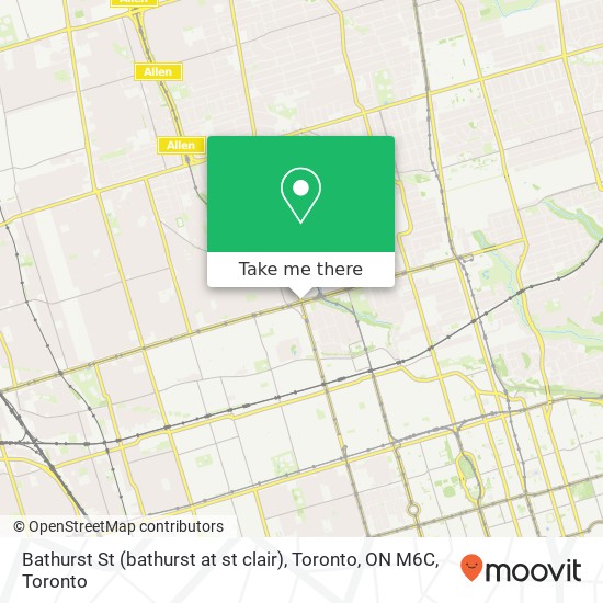 Bathurst St (bathurst at st clair), Toronto, ON M6C plan