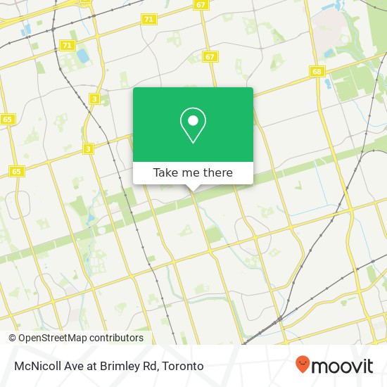 McNicoll Ave at Brimley Rd map