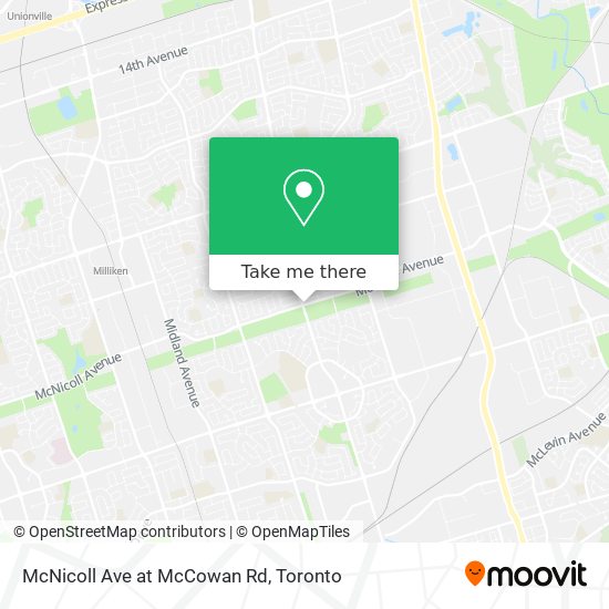 McNicoll Ave at McCowan Rd map