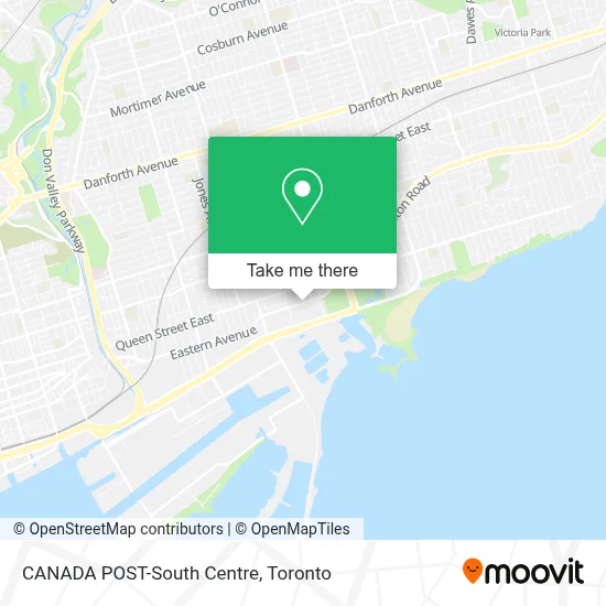 CANADA POST-South Centre map