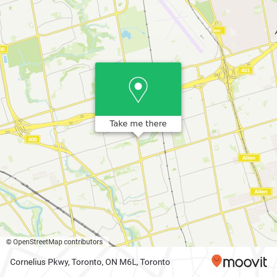 Cornelius Pkwy, Toronto, ON M6L map