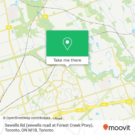 Sewells Rd (sewells road at Forest Creek Ptwy), Toronto, ON M1B map