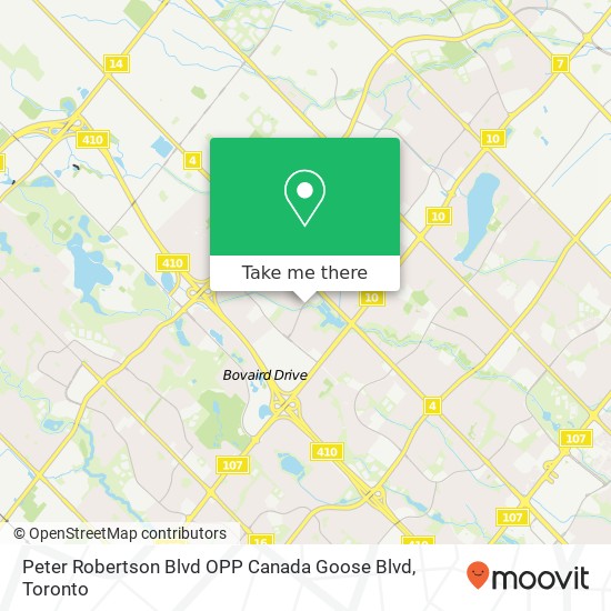 Peter Robertson Blvd OPP Canada Goose Blvd map