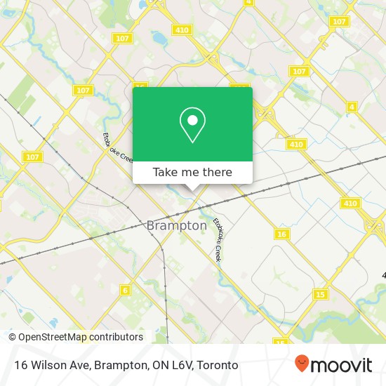 16 Wilson Ave, Brampton, ON L6V map