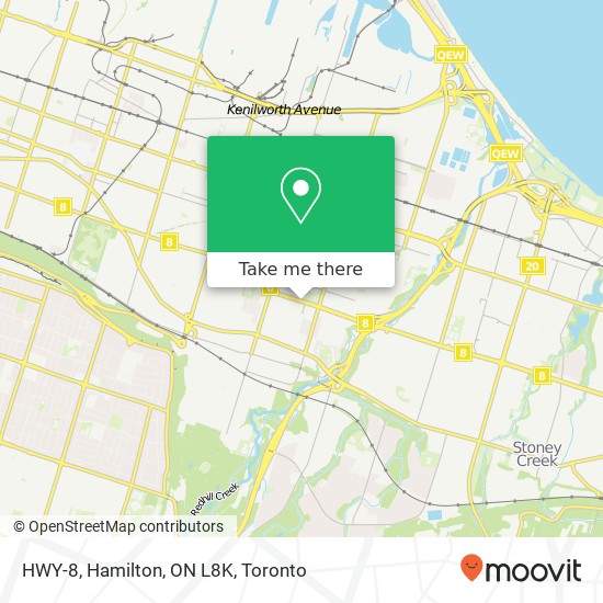 HWY-8, Hamilton, ON L8K map