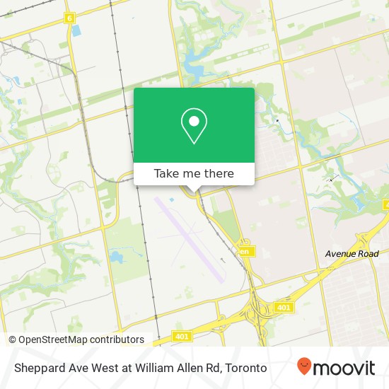 Sheppard Ave West at William Allen Rd map