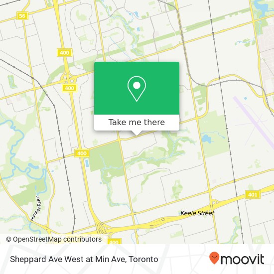 Sheppard Ave West at Min Ave map