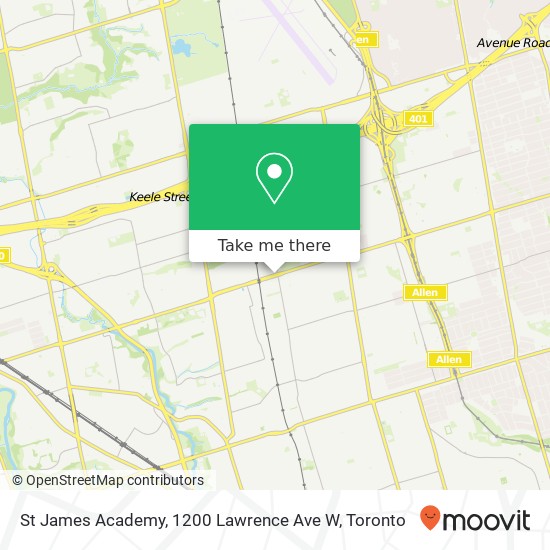 St James Academy, 1200 Lawrence Ave W map