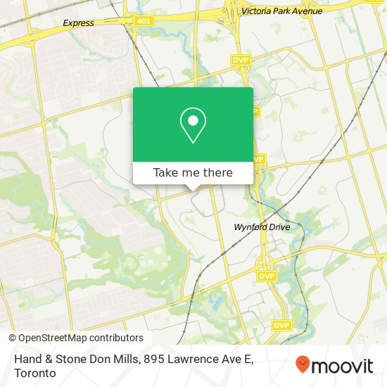 Hand & Stone Don Mills, 895 Lawrence Ave E map