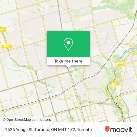 1525 Yonge St, Toronto, ON M4T 1Z2 map