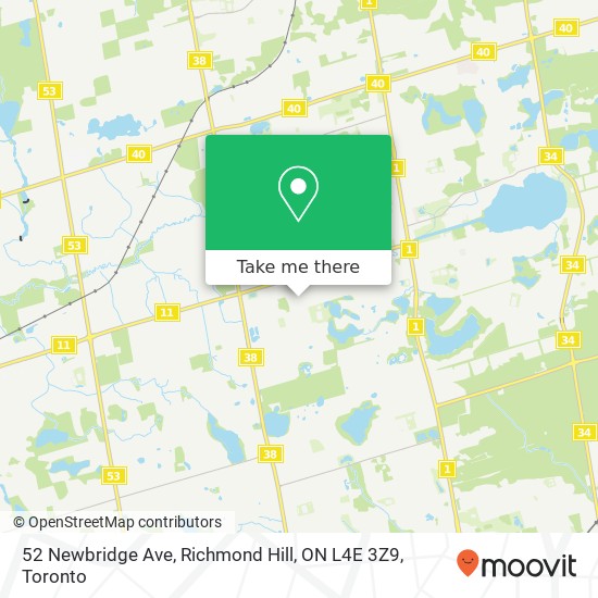 52 Newbridge Ave, Richmond Hill, ON L4E 3Z9 map