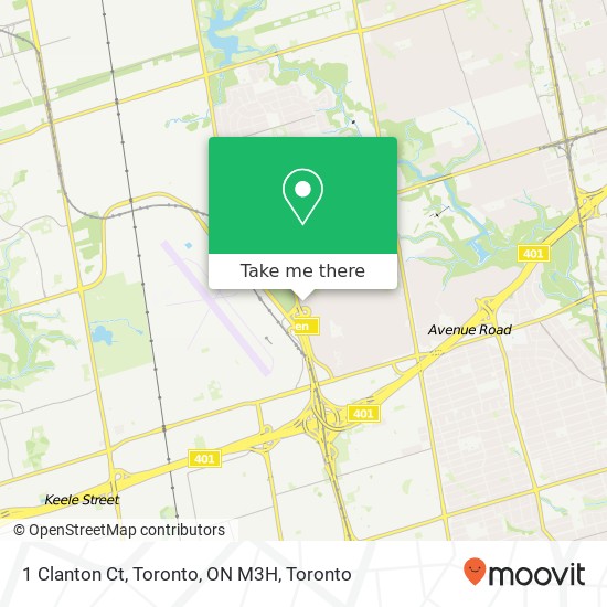 1 Clanton Ct, Toronto, ON M3H map
