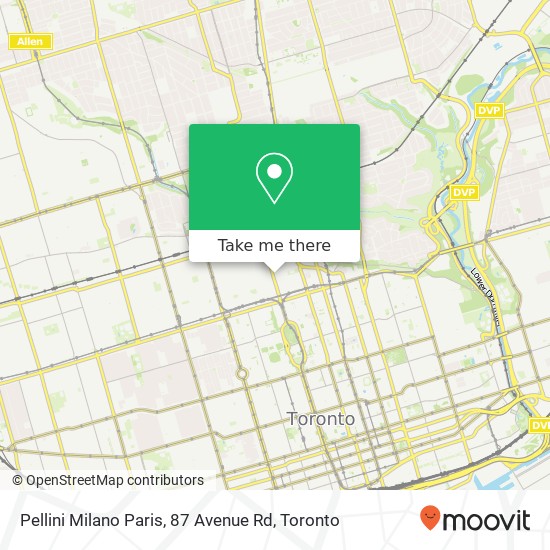 Pellini Milano Paris, 87 Avenue Rd map
