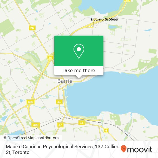 Maaike Canrinus Psychological Services, 137 Collier St map