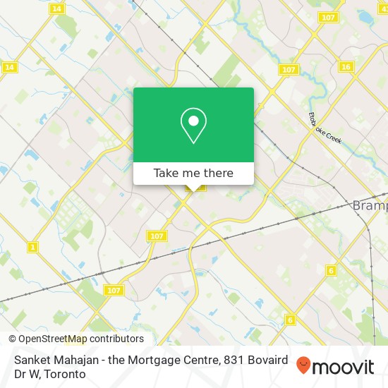Sanket Mahajan - the Mortgage Centre, 831 Bovaird Dr W map