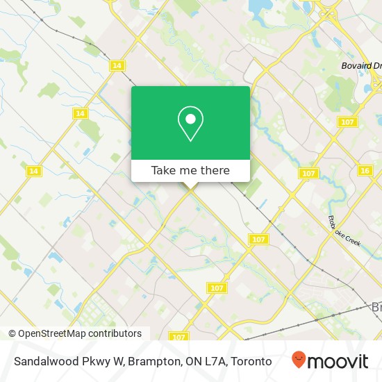 Sandalwood Pkwy W, Brampton, ON L7A map