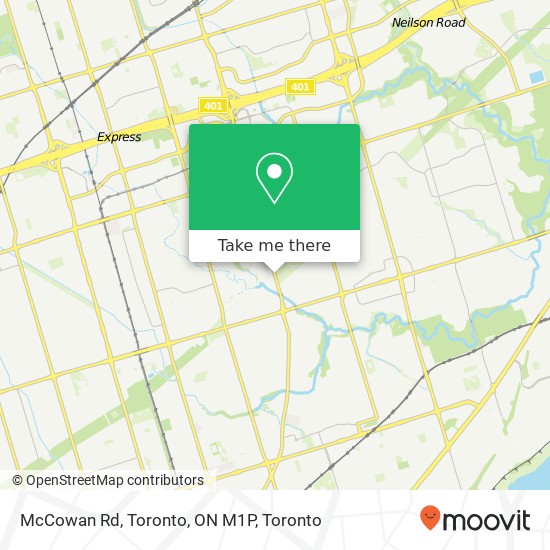 McCowan Rd, Toronto, ON M1P map
