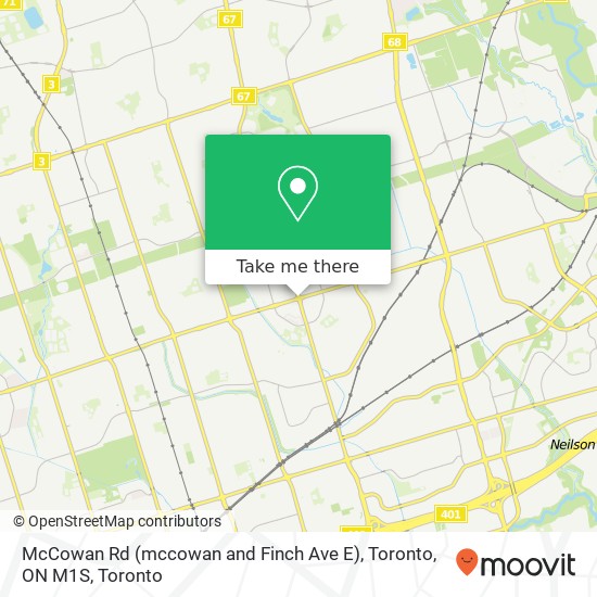 McCowan Rd (mccowan and Finch Ave E), Toronto, ON M1S map