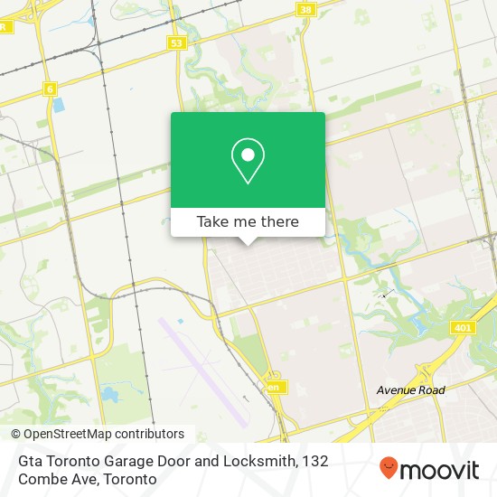 Gta Toronto Garage Door and Locksmith, 132 Combe Ave map
