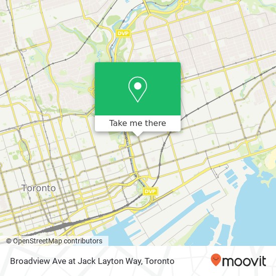 Broadview Ave at Jack Layton Way map