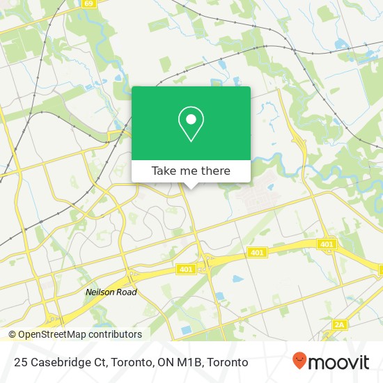 25 Casebridge Ct, Toronto, ON M1B map