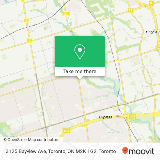 3125 Bayview Ave, Toronto, ON M2K 1G2 map