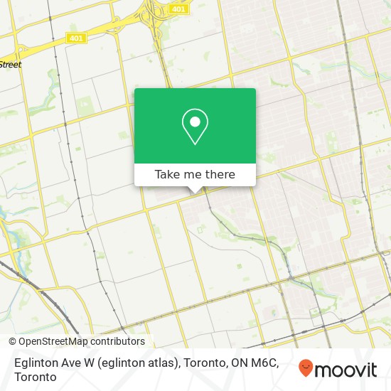 Eglinton Ave W (eglinton atlas), Toronto, ON M6C map