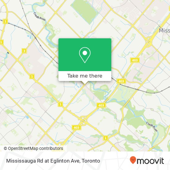 Mississauga Rd at Eglinton Ave map