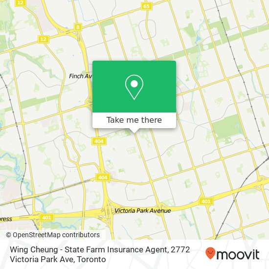 Wing Cheung - State Farm Insurance Agent, 2772 Victoria Park Ave map